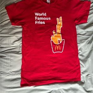 McDonald's Red Tee with Iconic Fries Design